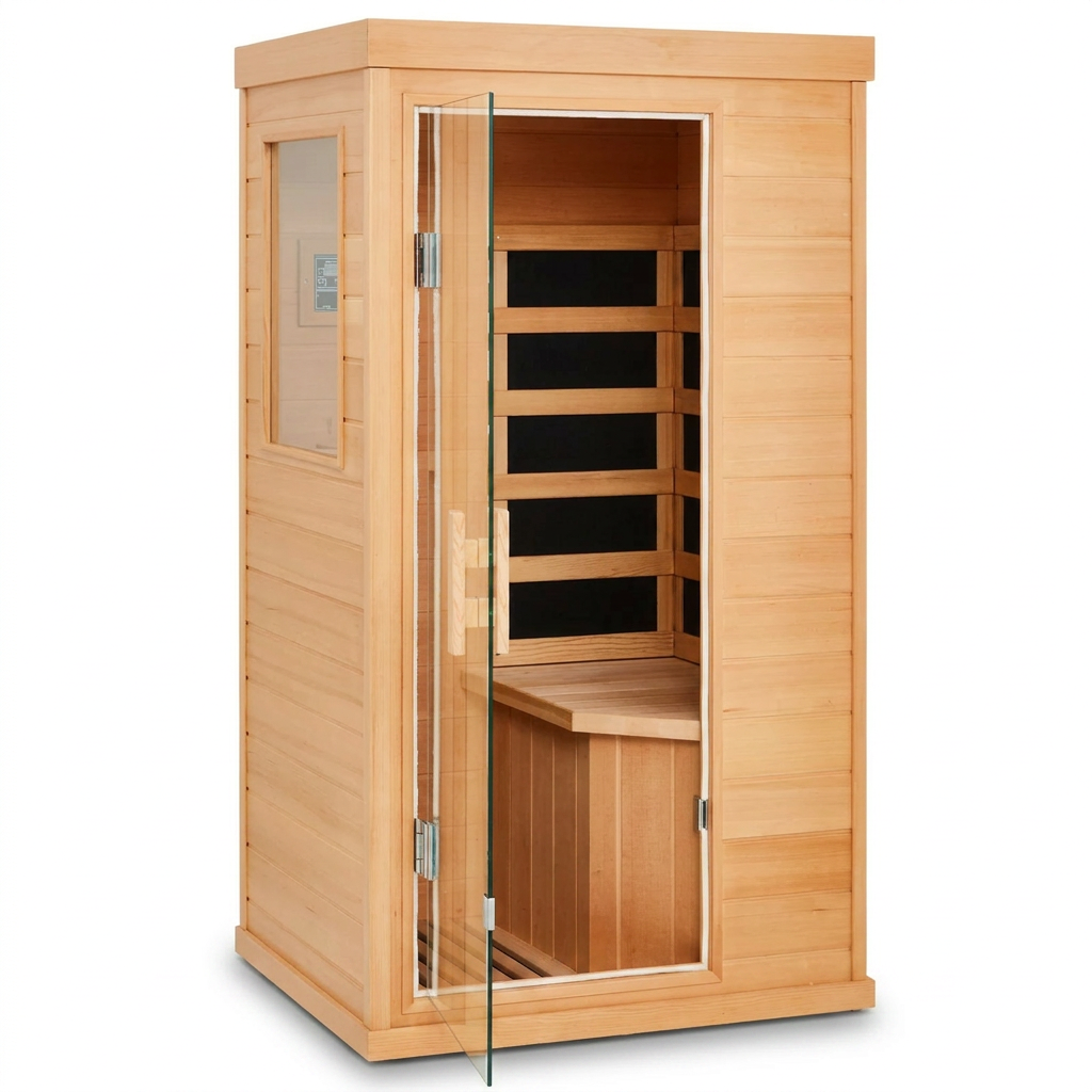 Mini Sauna, Low Emf Far Infrared Sauna, Home Spa Sauna with Bluetooth Speakers — Studio Shot