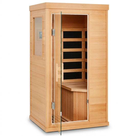 Mini Sauna, Low Emf Far Infrared Sauna, Home Spa Sauna with Bluetooth Speakers — Studio Shot